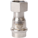 ROMMER Переходник с накидкой гайкой 18x1/2" из нержавеющей стали прессовой