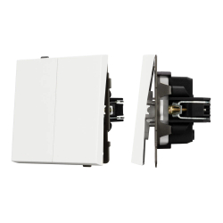 Механизм выключателя двухклавишный непроходной SWT-TENDO-MK02-SFPL-WH (230V, 10A) (Arlight, -) 054547