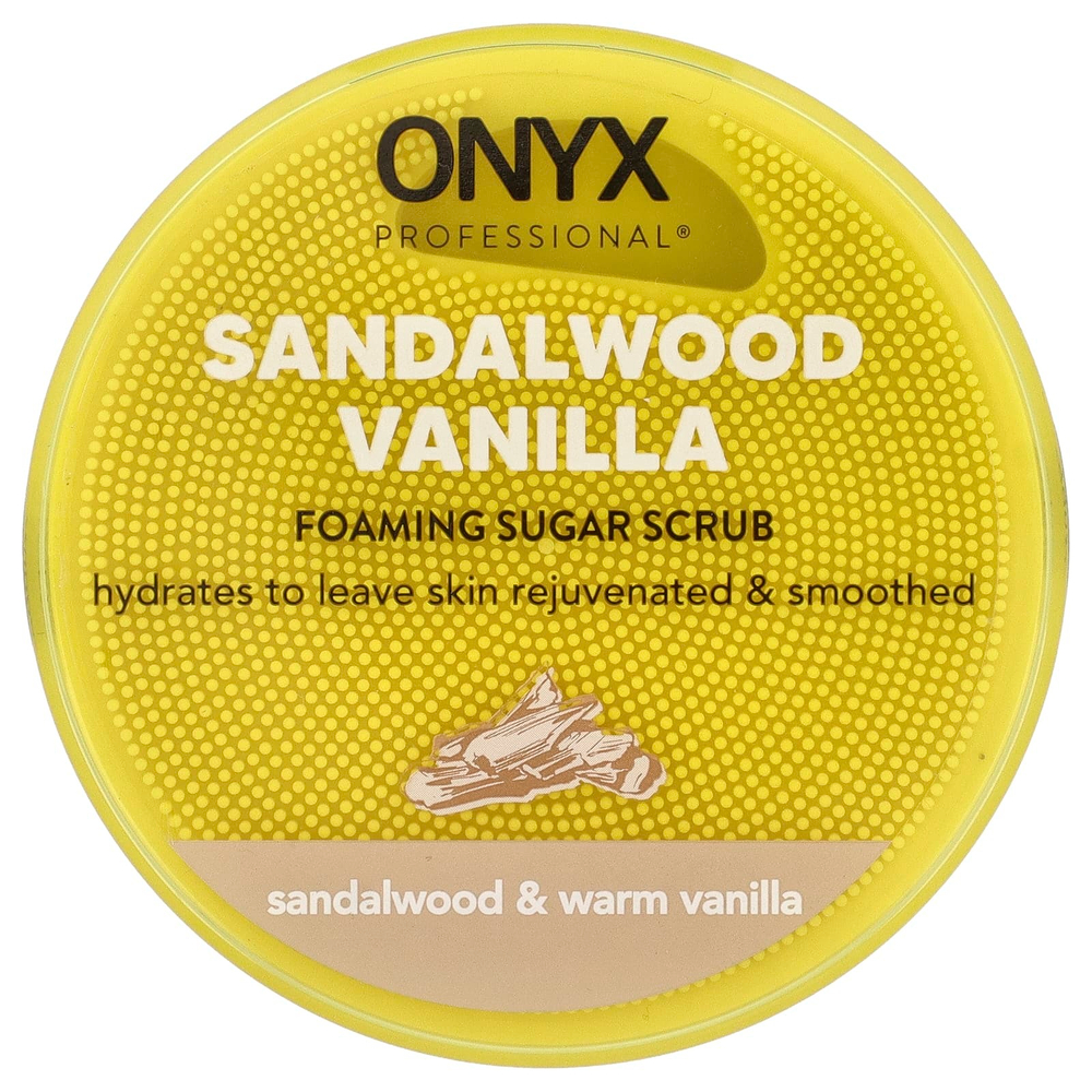 Onyx Professional, Sandalwood Vanilla, пенистый сахарный скраб, сандаловое дерево и теплая ваниль, 453 г (16 унций)