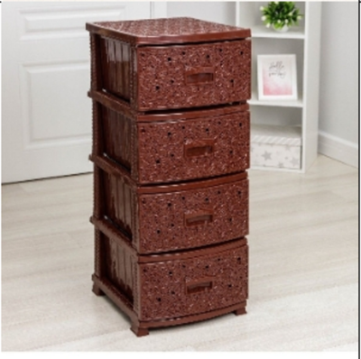 Комод 4-х секционный «Декор. Ажур», цвет коричневый