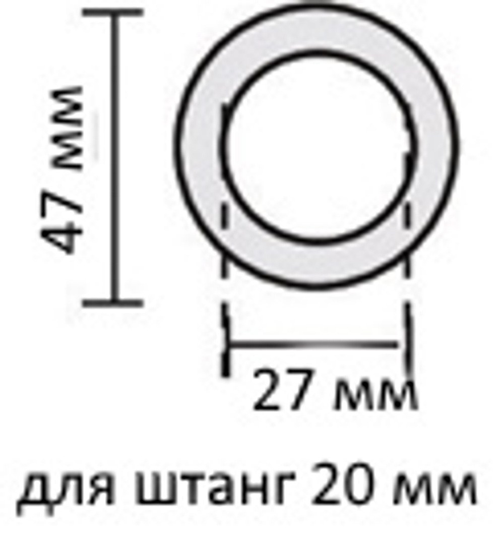 Кольцо деревянное для карнизных штанг d20, 28, 35 мм, цвет белый ясень