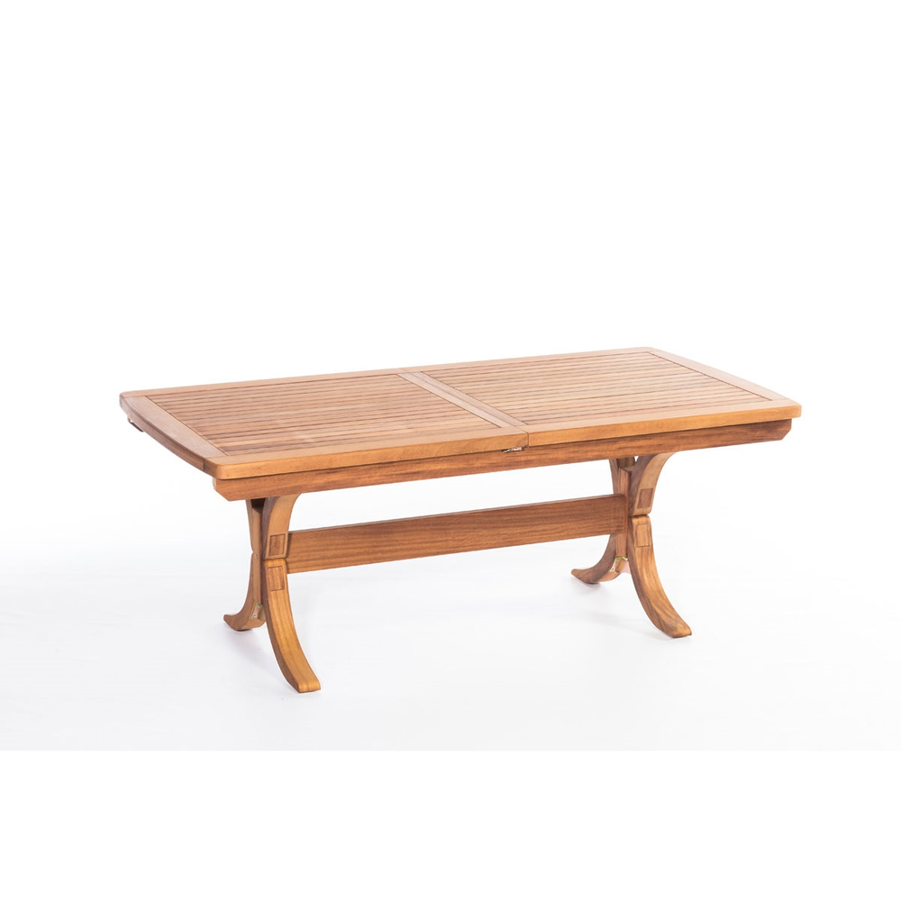 Столовая группа из массива ироко Стол раздвижной LOTUS 180 + 8 складных кресел SALT