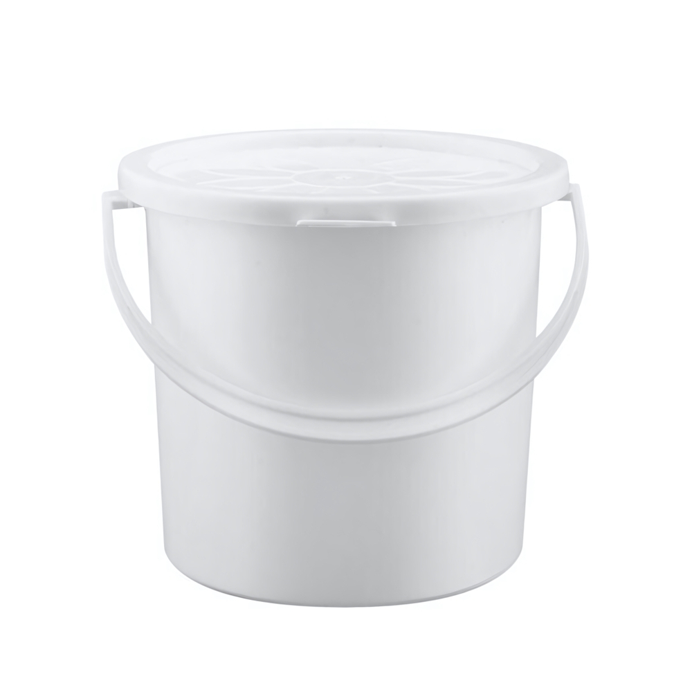 Ведро с герметичной крышкой и ручкой 2,5 л (белое)