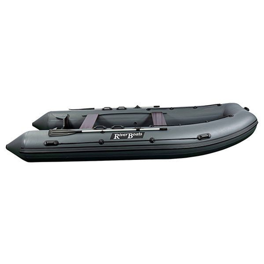 Лодка пвх riverboats (ривербот) rb - 490 (повышенной мореходности) (цвет: серый)