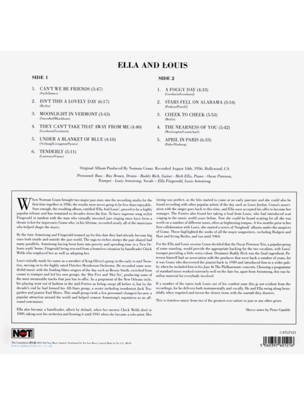 Ella Fitzgerald & Louis Armstrong - Ella And Louis (LP) Новая запечатанная виниловая пластинка