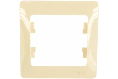Рамка 1-ая Schneider Glossa бежевая