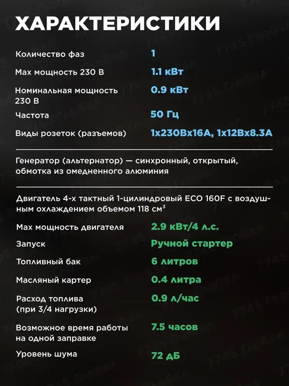 Генератор бензиновый (электростанция) ECO PE-1302RS