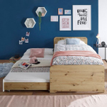 Кровать 90х200, Дупло, с выдвижным спальным местом (90х190), детская, двухъярусная, деревянная, Dipriz