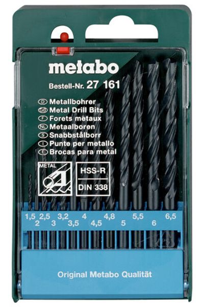 Набор сверл Metabo HSS-R по металлу 13 шт   (27161)