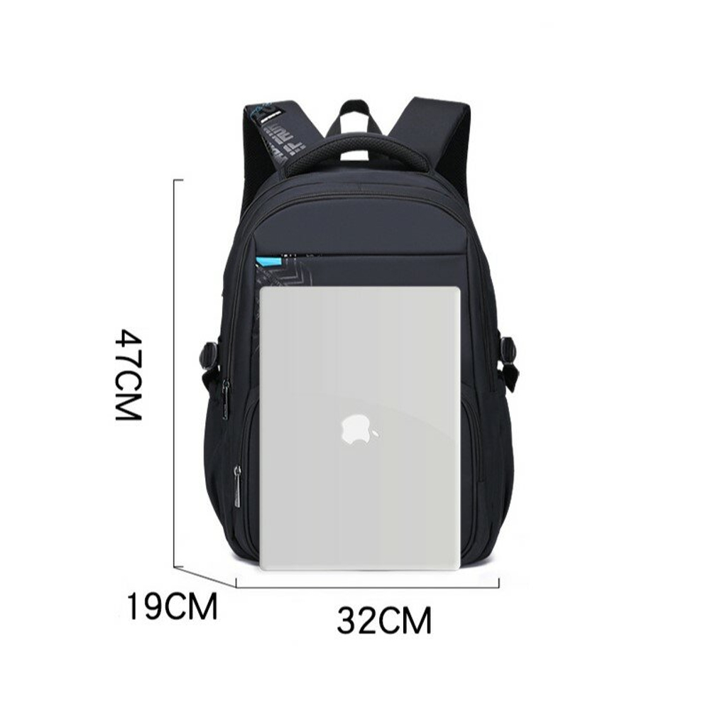 Рюкзак мужской городской повседневный пикник для отдыха, черный / серый