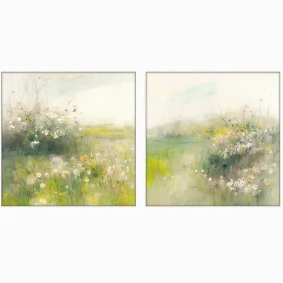 Набор 2 постеров Sunny Meadow 200х100 см, зелёный 