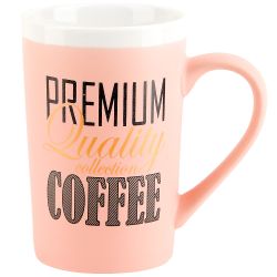 Кружка фарфоровая "Natural Coffee" v=400мл. (4вида) (min12) (транспортная упаковка)