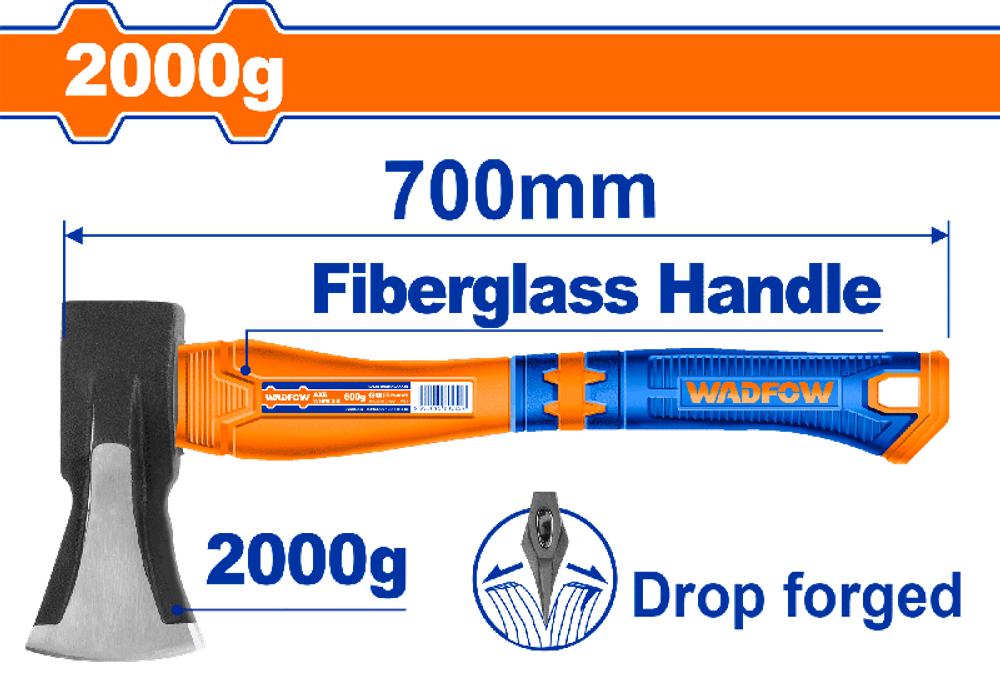 Топор 2000 г, 70 см (8) WADFOW WHM6322