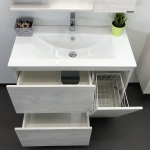 Comforty. Тумба-умывальник Верона-90 дуб белый с раковиной Quadro 90