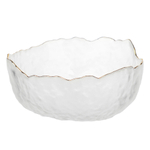 MILLIMI Салатник 13.5x13.5x6см, стекло, прозрачный с золотой каймой