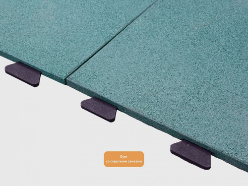 Резиновая плитка EcoStep Gym 1000х1000 (20-60 мм) со скрытыми замками