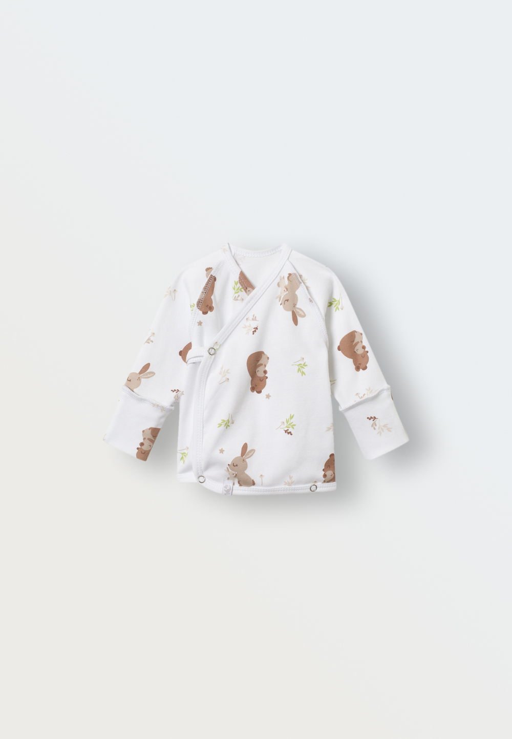 9067-243 Комплект одежды из 3 предметов распашонка-ползунки-чепчик (нежные объятия)