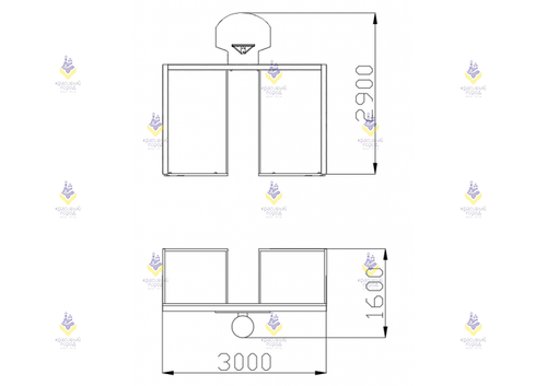 Ворота для мини футбола с баскет. кольцом