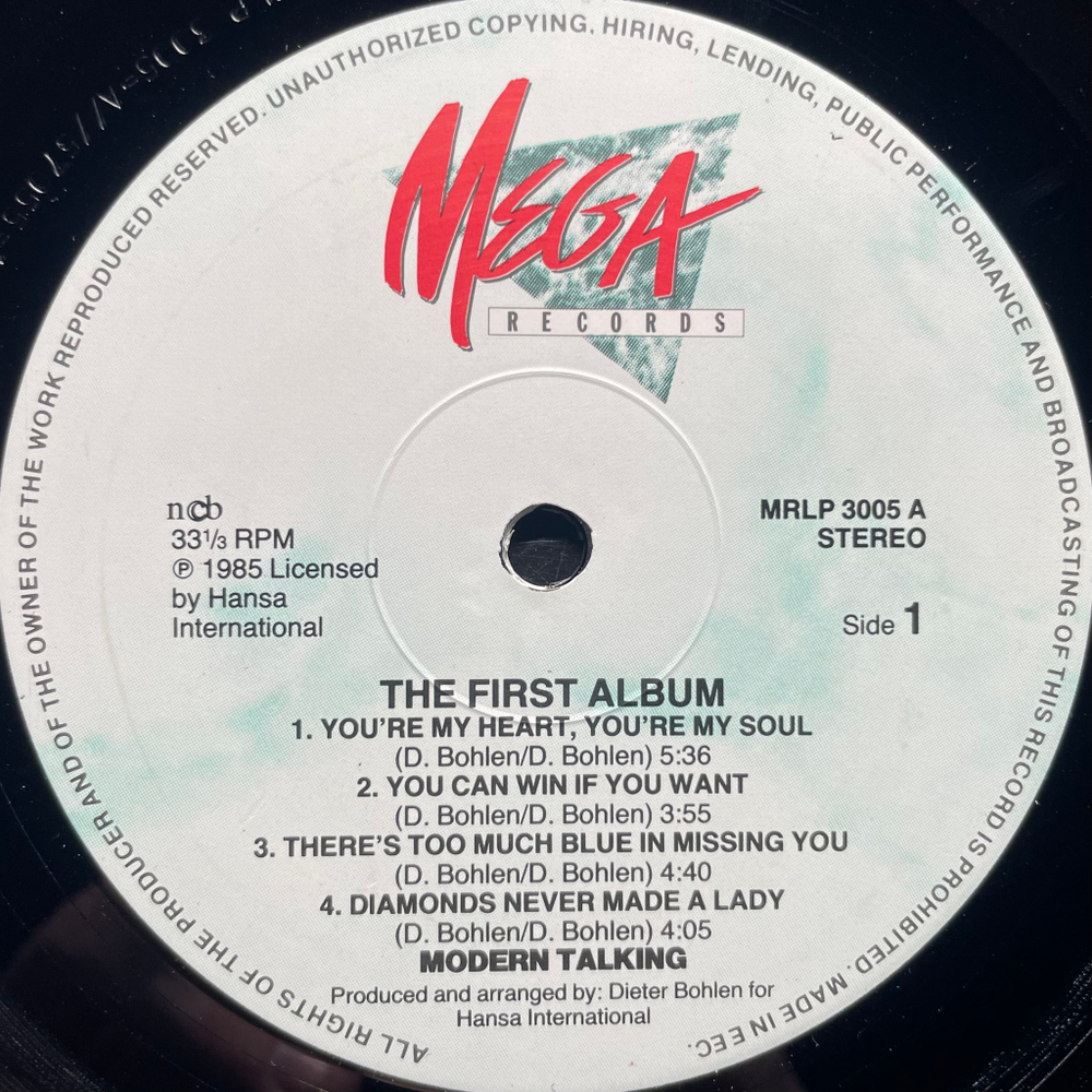 Modern Talking ‎– The 1st Album (Скандинавия 1985г.)