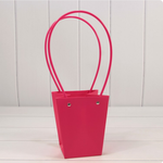 Пакет подарочный 15,5х13х9,5 Ваза для цветов (Малиновый)