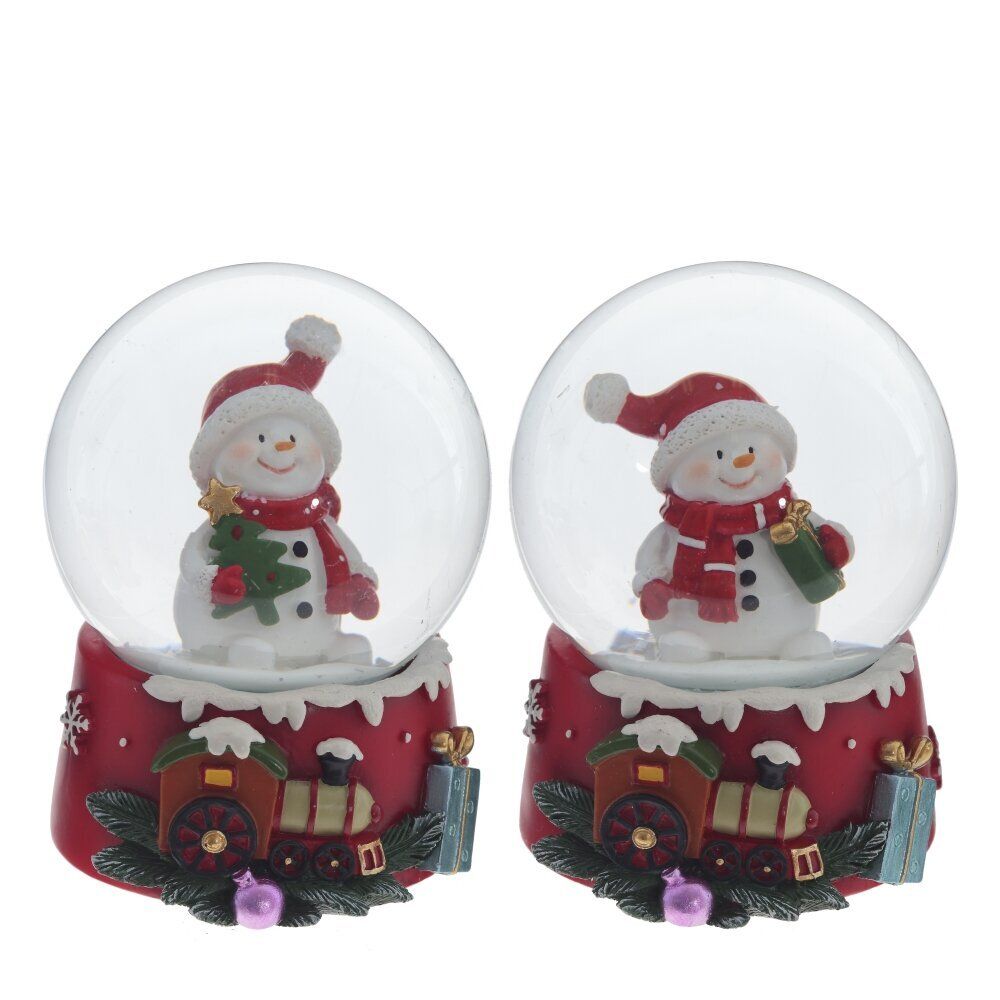 GAEM Фигурка декор в стекл шаре "Снеговик", D6 см, L6,5 W6,5 H8,5 см, 2в.