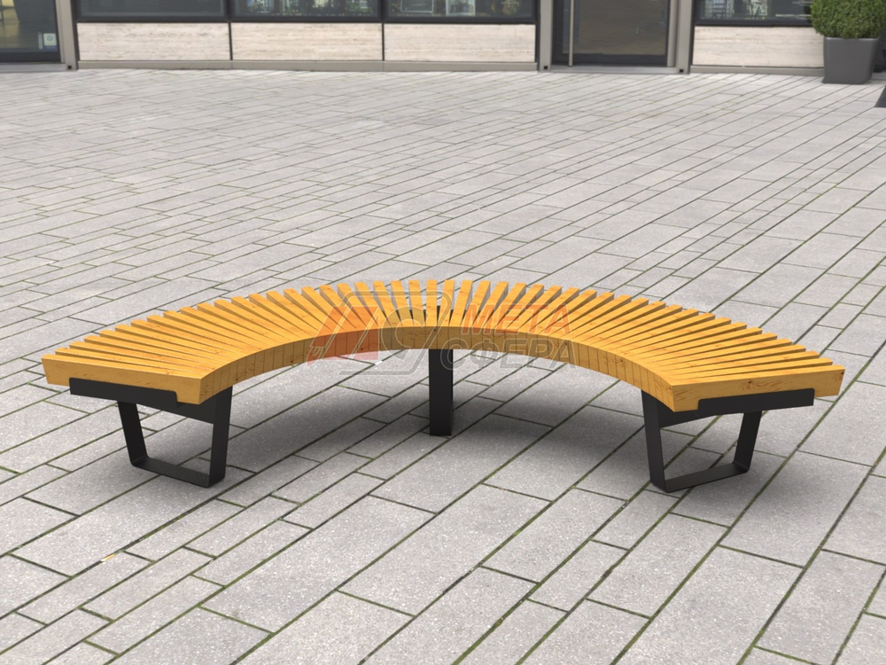 Лавка Rail Road 02 радиусная