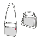 Сумка crossbag canvas grey