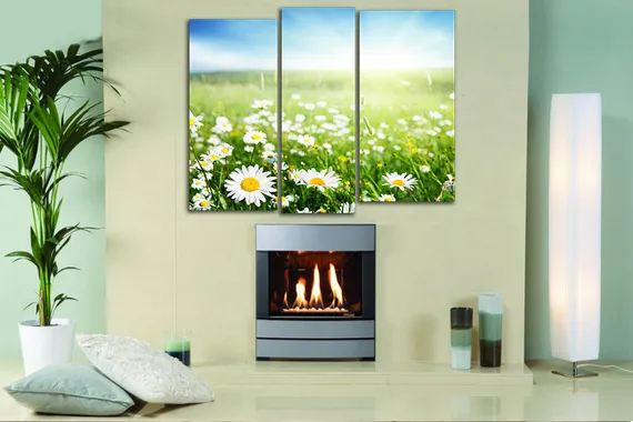 Модульная картина "Ромашковое поле"