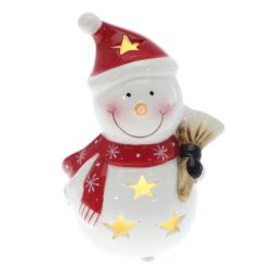 GAEM Фигурка декоративная "Снеговик" с подсветкой (LR44x2), L8 W7 H13,5 см