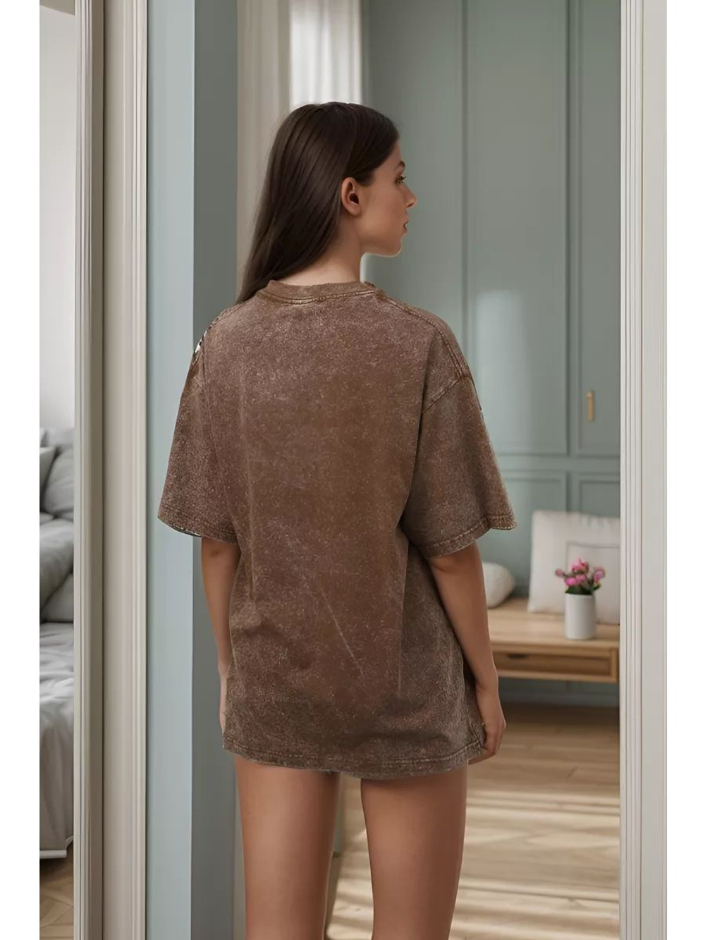 Футболка варенка оверсайз серая больших размеров