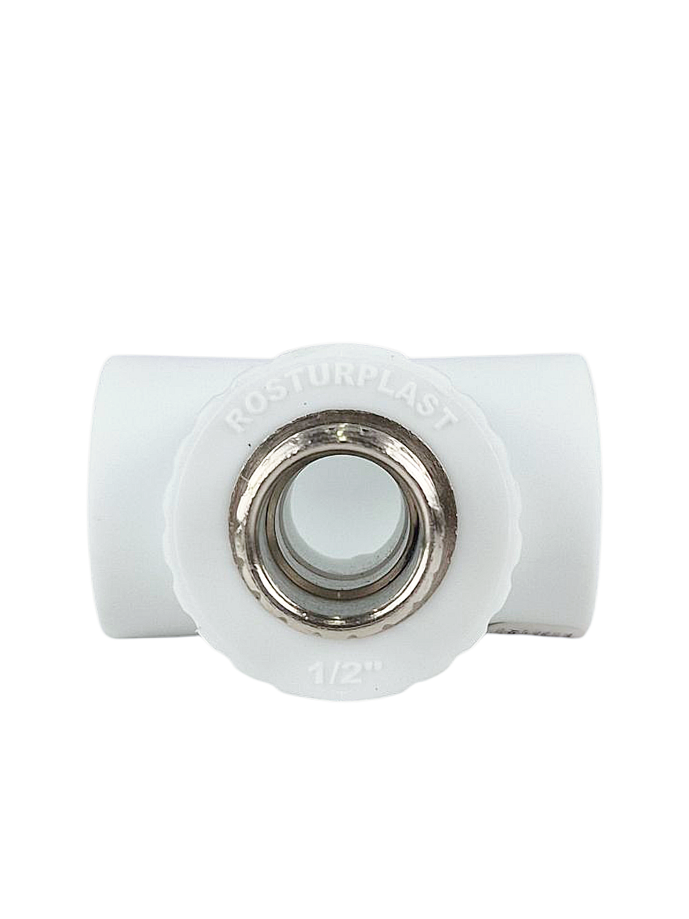 Тройник комбинированный PPR наружная резьба 25х 1/2,  белый, РТП (80/20)