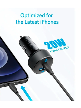 Автомобильное зарядное устройство Anker Power Drive PD+2 черный (A2732PF2)