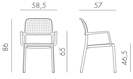 Комплект пластиковой мебели Nardi Step Bora, тортора