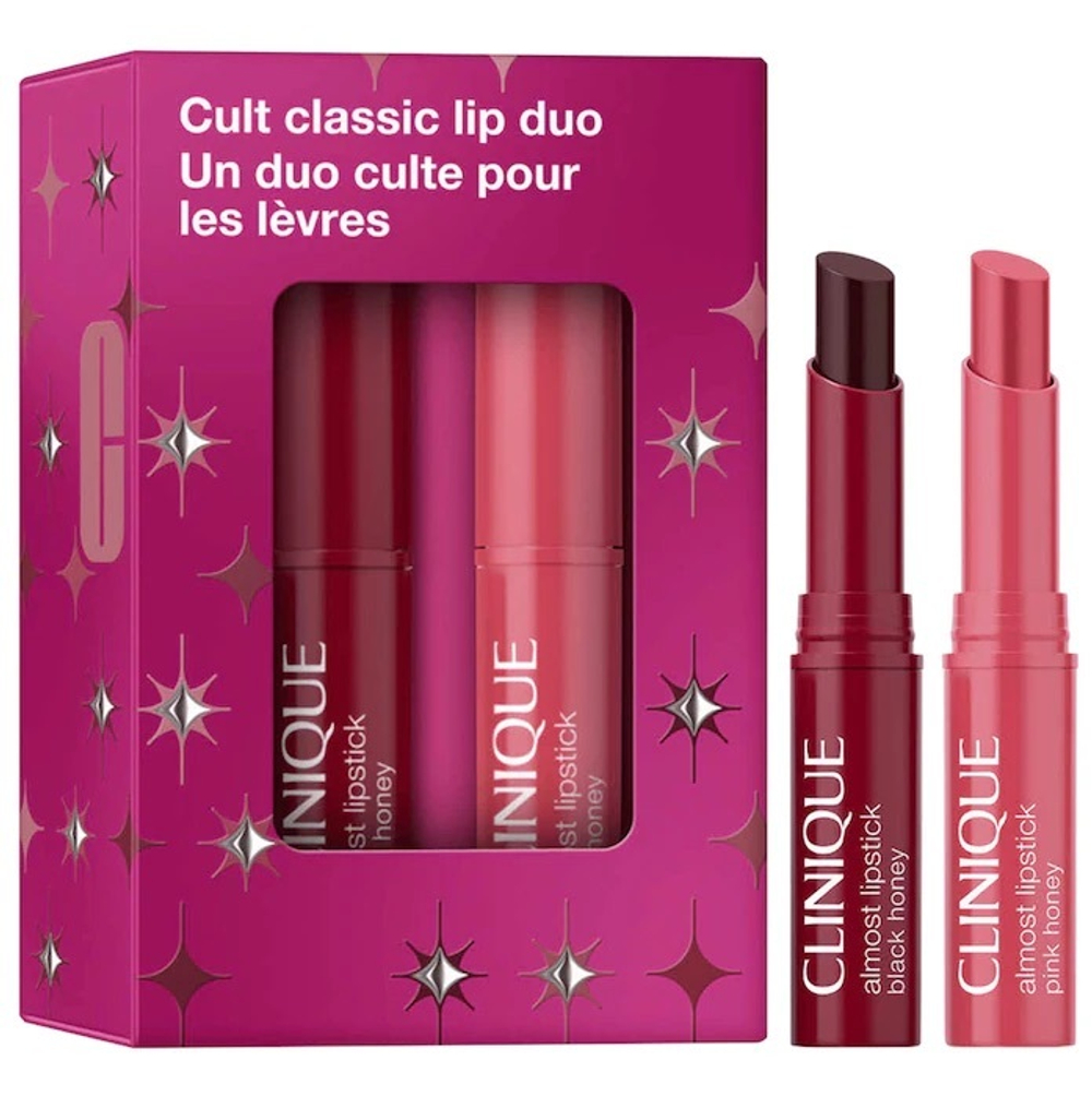 Clinique Mini Cult Classic Pink & Black Honey Lip Gift Set