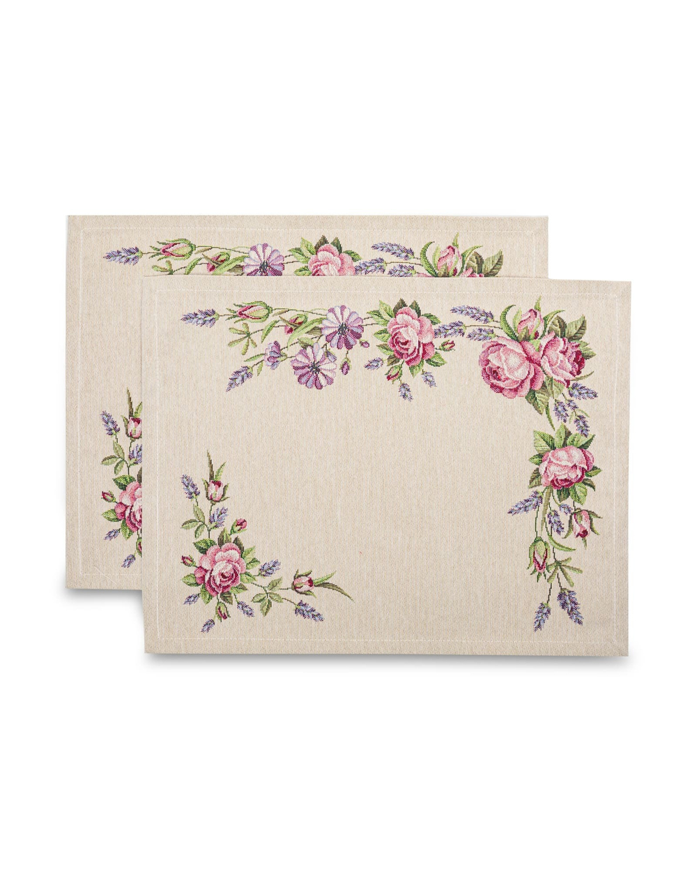 Набор салфеток сервировочных 2шт 35х45см Mix&Match Home Розовое утро бежевый