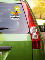 Наклейка автомобильная Симпсоны