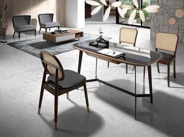 Письменный стол MQ2002DK /3137 орех и черное стекло Испания 