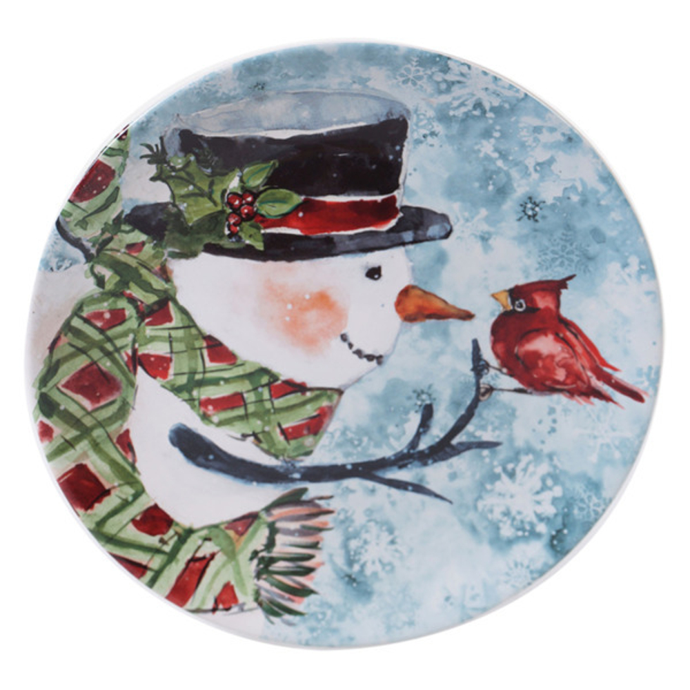 Тарелка закусочная Certified Int. Снеговик 23см