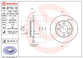 BREMBO - 08971911-BRB - Brake Disc