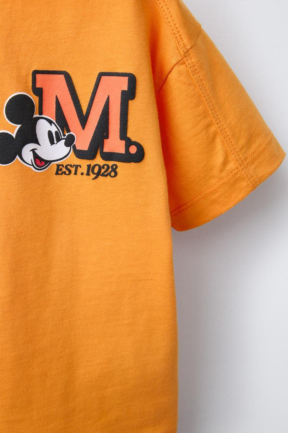 ZARA ФУТБОЛКА С ПРИНТОМ MICKEY MOUSE © DISNEY, ОРАНЖЕВЫЙ