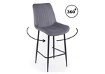 Барный стул Woodville Седа 360 темно-серый (zd 995), черный np, ножки черные