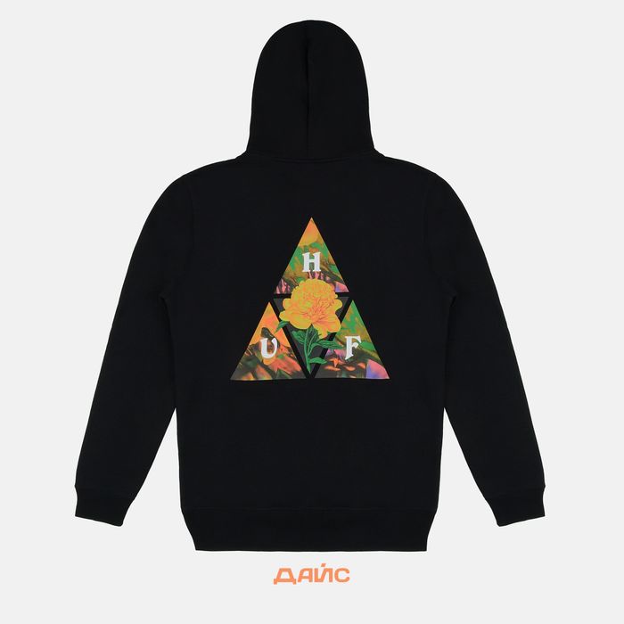 Толстовка мужская HUF New Dawn артикул:PF00395 BLACK Толстовка мужская HUF New Dawn артикул:PF00395 BLACK - купить в магазине Дайс