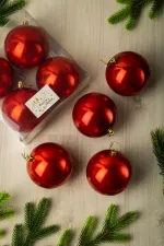 Набор новогодних шаров (4 шт) - перламутр