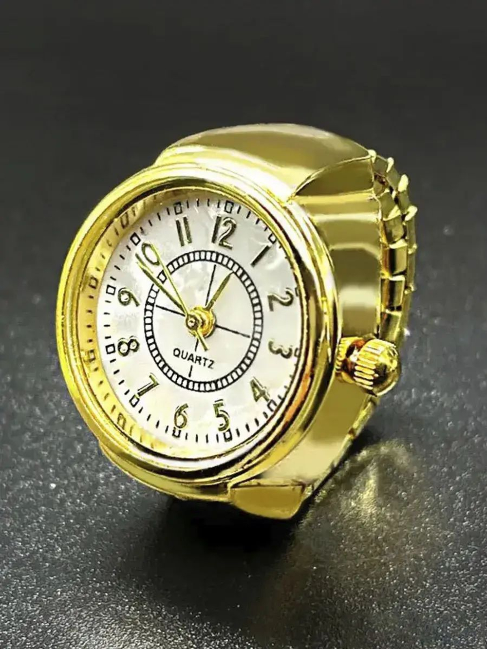 Часы-кольцо кварцевые, золотистый W9610-01