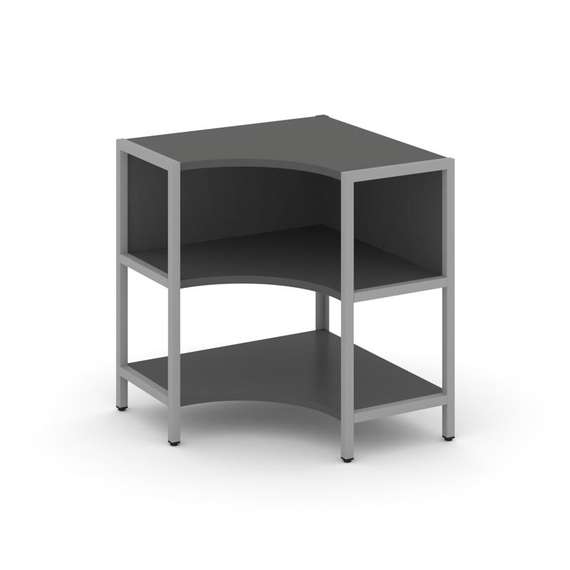 Shelf System Односекционный угловой стеллаж двухярусный SN.STMU-211 Антрацит/Металл Серый 810*810*87