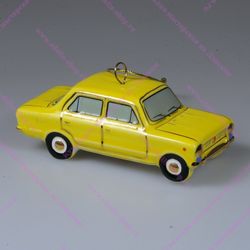 Фарфоровая ёлочная игрушка автомобиль Копейка