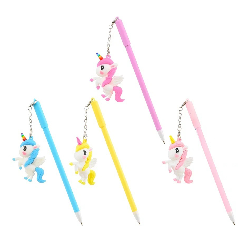 Ручка шариковая, Basir, синие чернила, серия "Единорог", цветной корпус с фигуркой, 30 шт