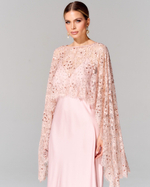 Укороченный кейп с вышивкой ручной работы