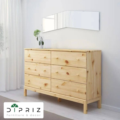 Комод деревянный 6 ящиков Тарва из массива сосны, 151х40х92 см