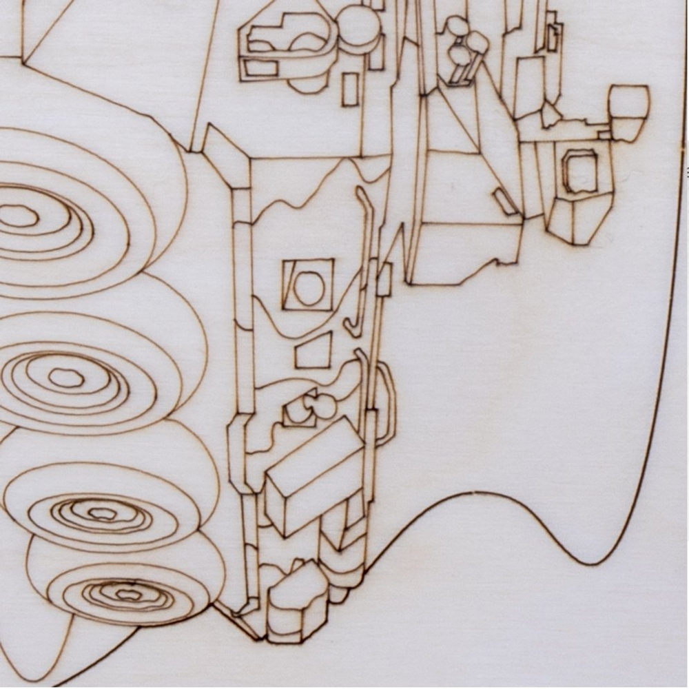 Набор для творчества роспись по дереву Lori, картонная упаковка, Игрушка-сувенир. "Бронетранспортер"